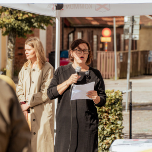 Emma Torell inledde invigningen med tal