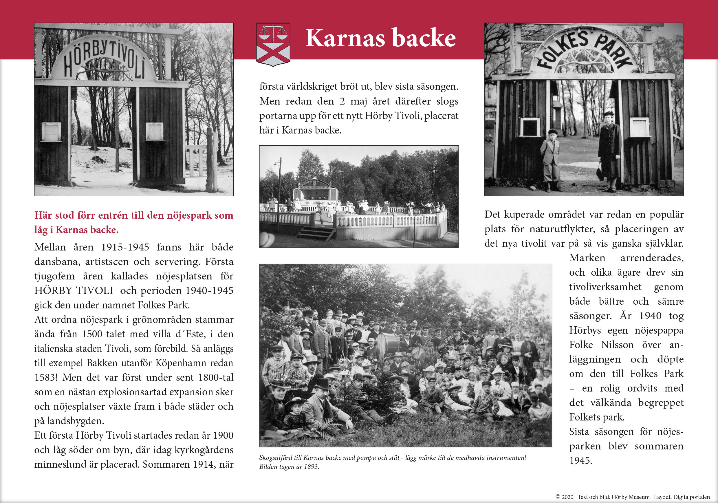 Text och bild om tivoliverksamheten i Karnas backe.